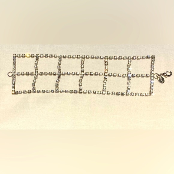 Express Vintage Rhinestone Windowpane Bracelet - Picture 1 of 4